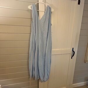 Free People Blue Sleeveless romper